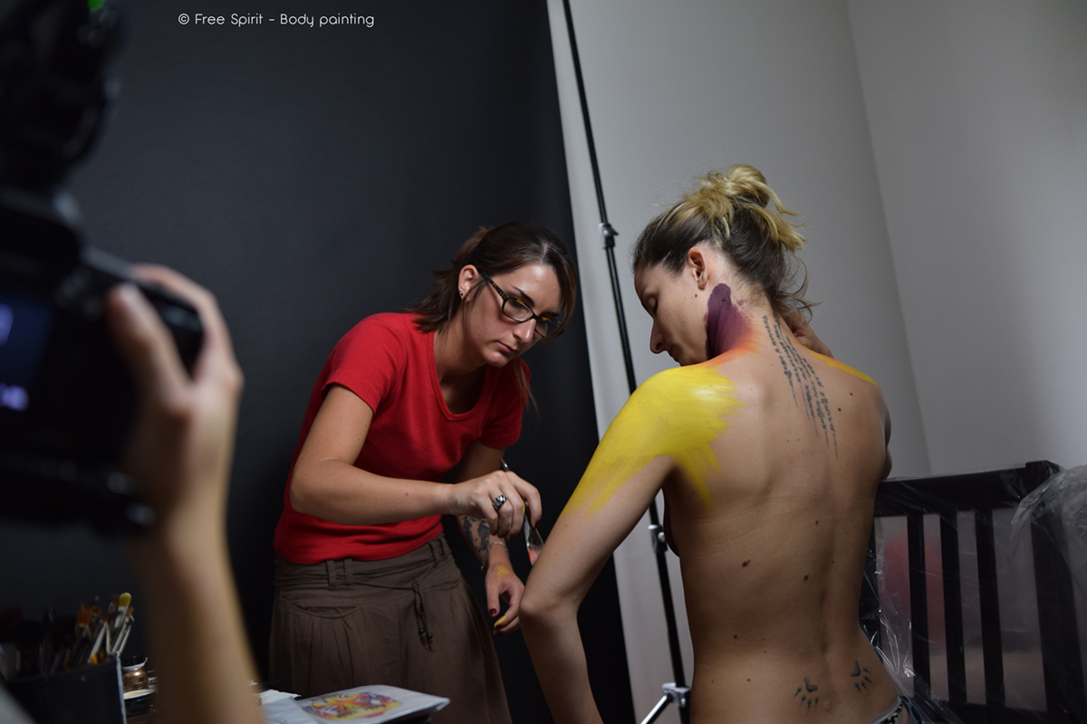 Body painting par Free Spirit corps entier maquillage artistique enfants adultes